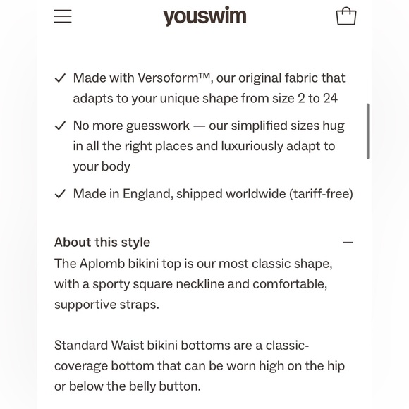 YouSwim Aplomb Standard Waist Bikini
190 - Picture 6 of 8